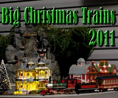 Big Christmas Trains. This photo is of one of Paul's Bachmann On30 Christmas trains running outside in November, 2009 for a special open house.