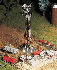 Bachmann O Windmill with Farm Machinery - 45603