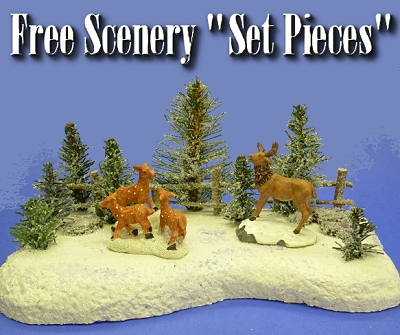 Add a third dimension to your putz or Christmas village with an easy and inexpensive scenery project. Click for bigger photo